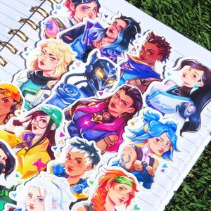 VALORANT AGENTS Girls - Water Resistant Vinyl Sticker | Glossy | Video Game | Cute Sticker | Glossy Collectable Sticker