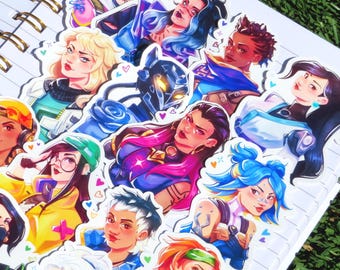VALORANT AGENTS Girls - Water Resistant Vinyl Sticker | Glossy | Video Game | Cute Sticker | Glossy Collectable Sticker