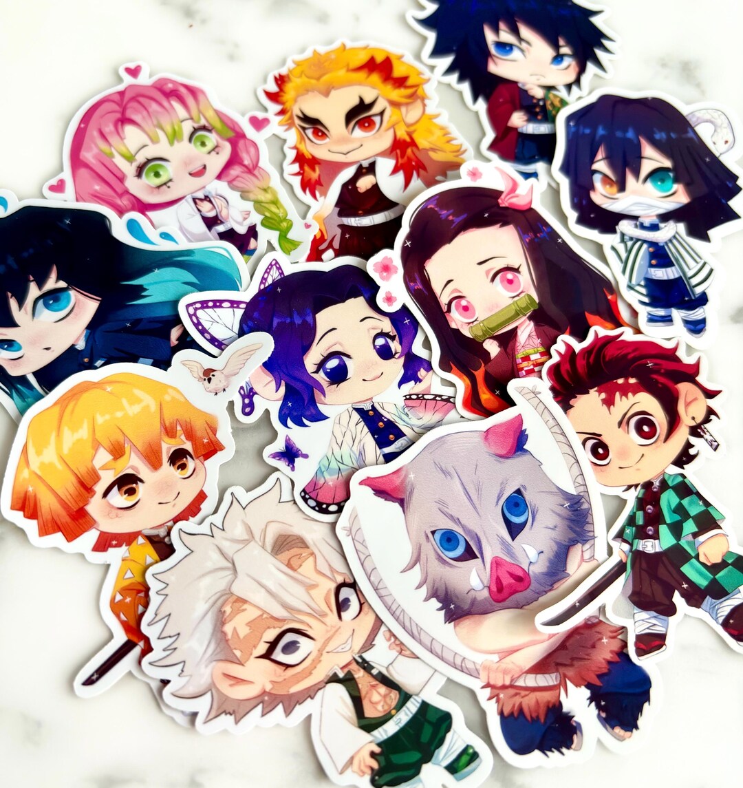 Slaying Demons Anime Stickers - Water Resistant Vinyl Sticker | Glossy ...