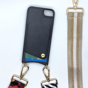Eco-Leather iPhone Case with Crossbody Strap - Card Holder - iPhone 13 to 17 Pro Max