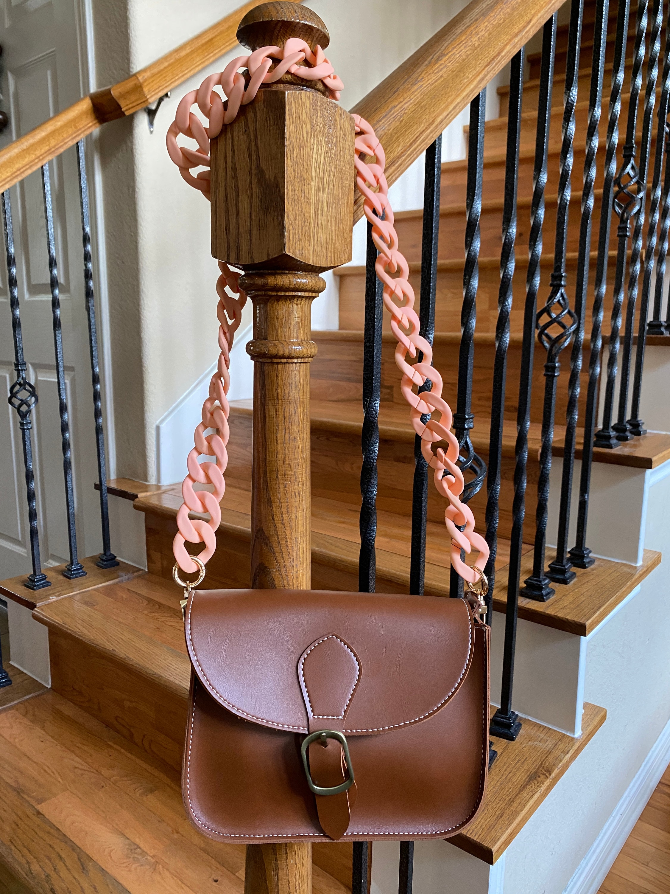 Chunky Chain Crossbody Strap Etsy