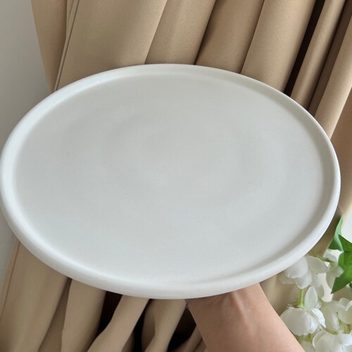 Large Round Stone Decorative Tray Concrete Tray Concrete Etsy UK