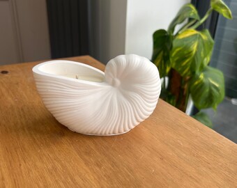Shell Candle: Hand-Poured Soy Wax, Decorative Container