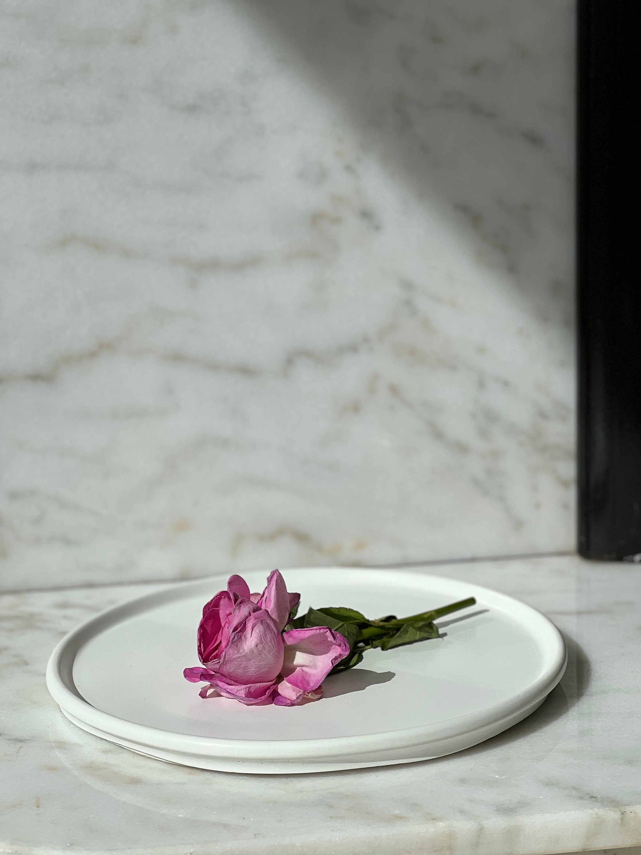 Large Round Decorative Tray Concrete Dish Concrete Etsy UK