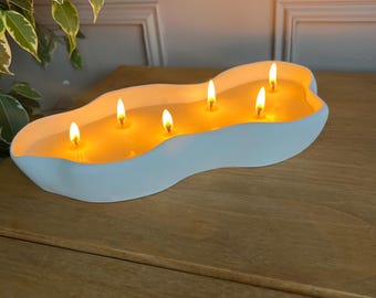 Luxury 6-Wick Centrepiece Candle – Minimalist Home Decor Gift