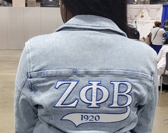 Zeta Denim Embroidered Tail Jacket