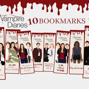 Paquete de impresiones de pósteres pop minimalistas de The Vampire Diaries The Originals BookMark (descarga digital) TVD Holiday Christmas TVDU