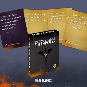 Cards Against Humanity The Empyrean, Fourth Wing, Iron Flame, Onyx Storm - Imprimível, download instantâneo, sem jogo físico, presente de Natal