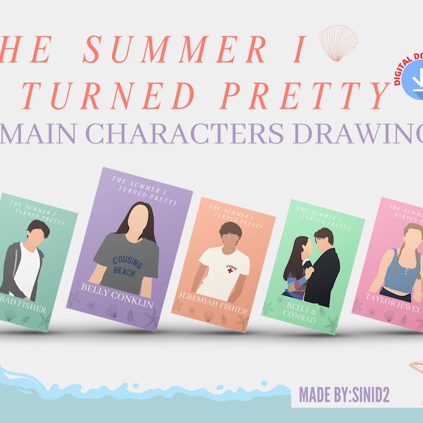 The Summer I Turned Pretty Minimalist Poster Set Printable Art with all Main Characters  Decorations and Gifts TSITP