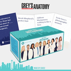 Cards Against Humanity Grey's Anatomy-kaartspel - afdrukbare directe download Geen fysiek spel kerstcadeau vakantie Shondaland