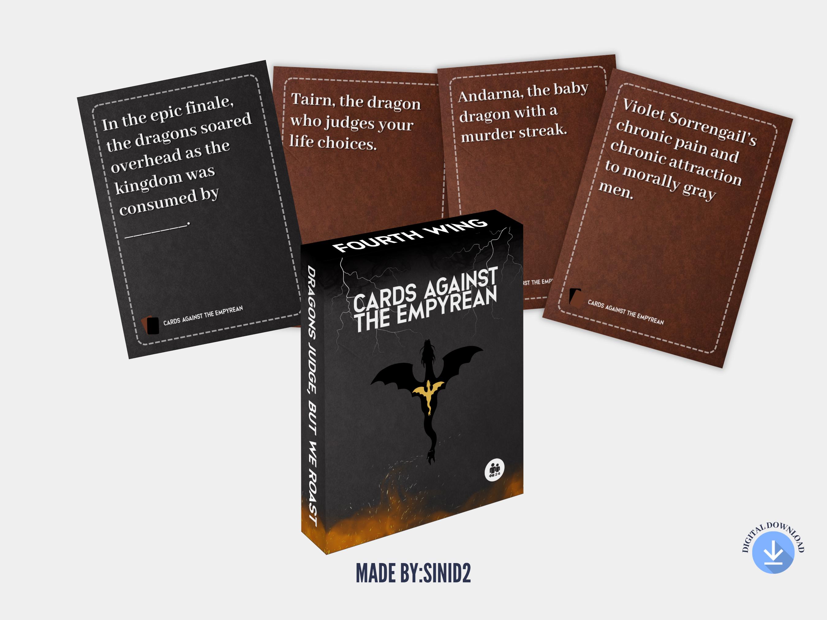Cards Against Humanity the Empyrean, Fourth Wing, Iron Flame, Onyx
