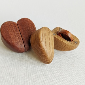Engagement ring box | Wood ring box | Heart shaped box | Wooden box | Wedding ring box | Jewellery box