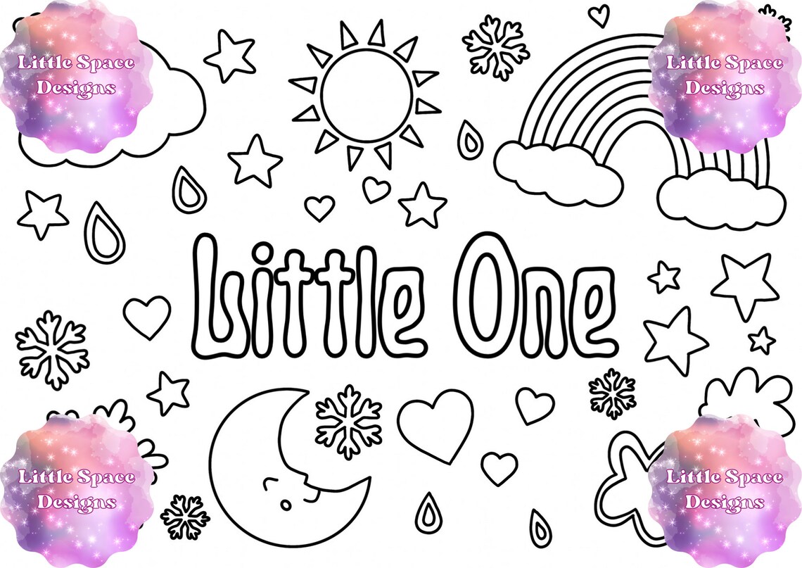 Little Space A4 Coloring Page DDLG Age Play Colouring BDSM | Etsy