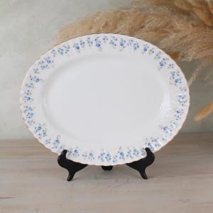 Royal Albert Memory Lane Medium Platter | Delicate Blue Floral Design | Large Servingware Plate | Perfect Vintage Gift
