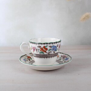 Copeland Spode Chinese Rose Teacup | Vintage Classic Floral Tea Set Tea Cup and Saucer English Style China | Housewarming Gift