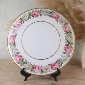 Royal Worcester Royal Garden Large Cake Plate | Cake Stand Plate | Decorative Vintage Serving Plate Platter | Pink Floral Plate