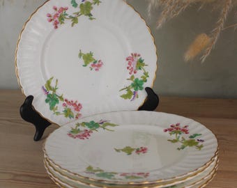 Set of 4 Coalport Side Plates | Vintage Floral Porcelain, Made in England