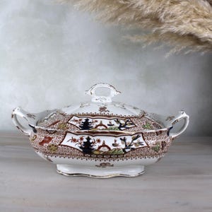 Cypress Lincoln Pottery Cooking Tureen | Vintage Servingware China Tableware | Casserole Dish Serving Dish with Lid | Made in England China