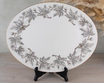 Vintage Wedgwood Ashford Leaf Bone China Platter | England
