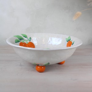 Carlton Ware Oranges Iridescent Bowl | Large Serving Bowl Platter | Classic Vintage Fruit Design | Collectable Branded Servingware