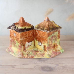 Cottage Ware Preserves Double Pot | Collectable Cottage Ware Kitchenware | Tea Coffee Tea Storage Jar | Cookie Jar Biscuit Barrel