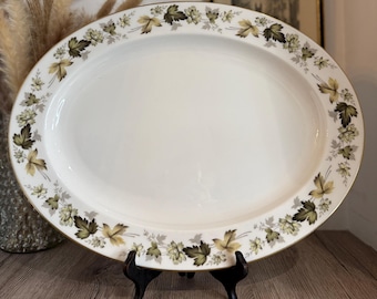 Royal Doulton Larchmont Serving Platter | Vintage Leaf Design Plate