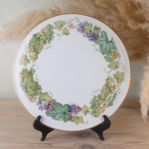 Royal Worcester &#39;Vine Harvest&#39; Cake Plate | Cake Stand Plate | Decorative Vintage Serving Plate Platter | Elegant Floral Plate