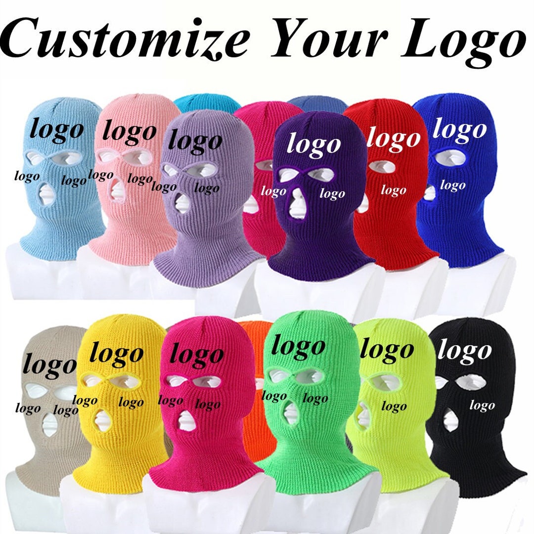Custom Ski Mask Embroider Your Logo Balaclava Women Men Etsy
