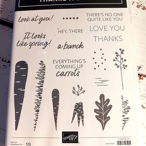 STAMPIN' UP RETIRED Thanks a Bunch Stamp Set - Etsy