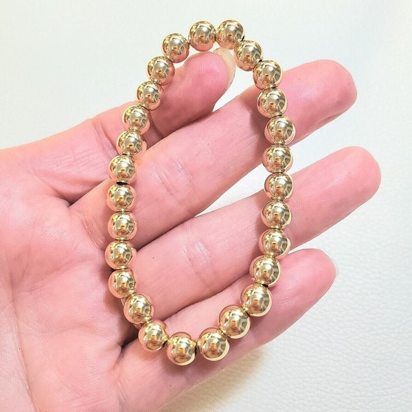 Medium Gold Beaded Bracelet - 7