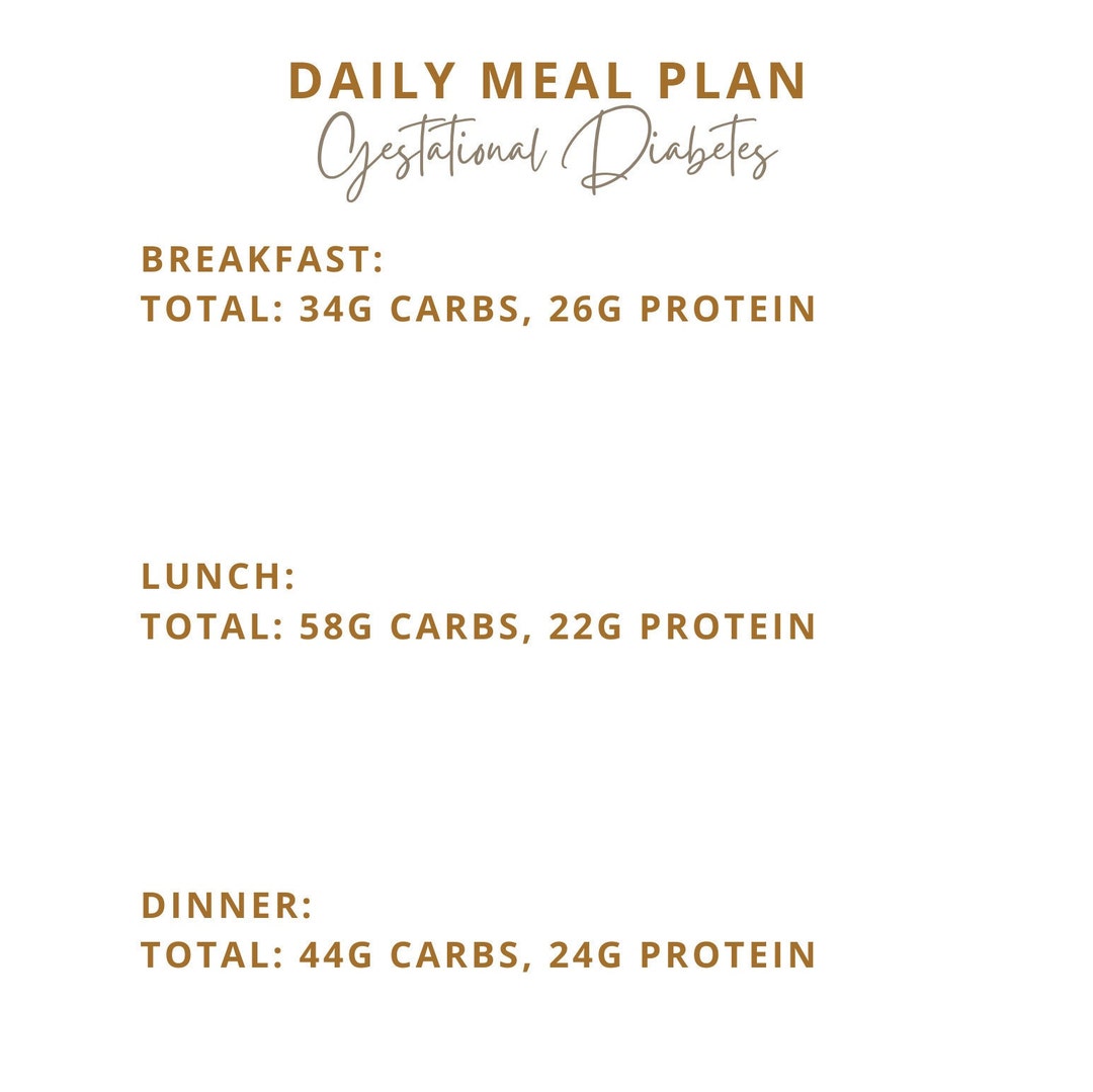 Vegan Gestational Diabetes Meal Plan Etsy