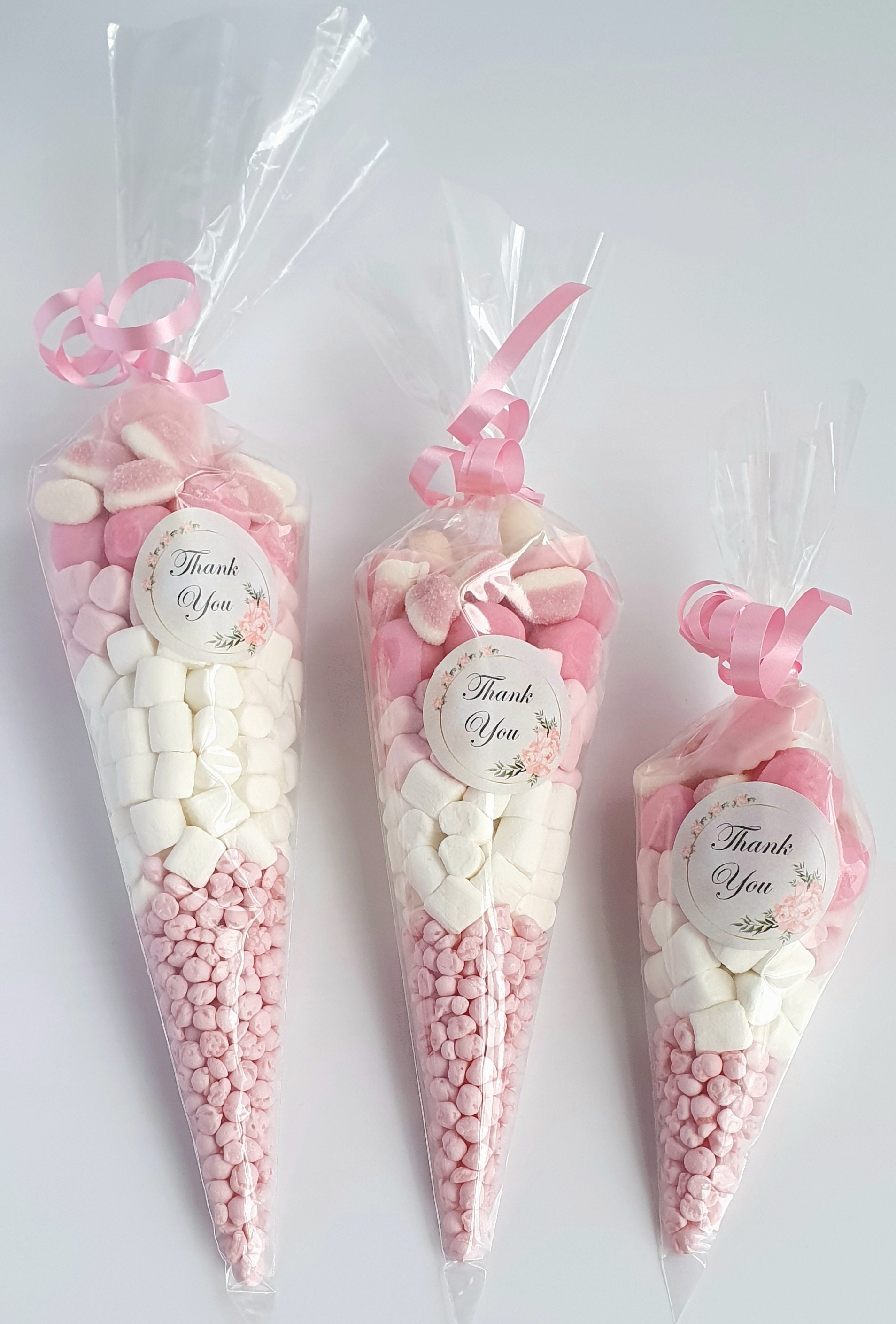 Personalised Pre Filled Halal Pink Sweet Cones Bridal Shower - Etsy UK