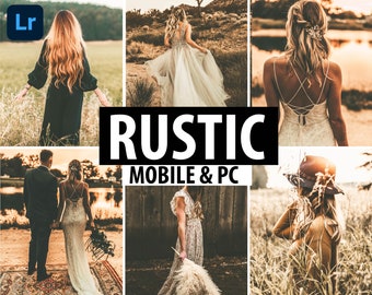 15 PREAJUSTES RÚSTICOS, Filtro Lightroom, Ajustes preestablecidos de boda, Ajustes preestablecidos móviles de Lightroom, Ajustes preestablecidos de Lightroom Escritorio, Ajustes preestablecidos de Instagram, Ajustes preestablecidos de eventos