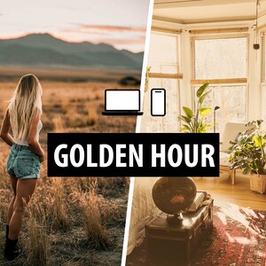 15 Golden Hour Lightroom Presets | Film Lightroom Presets | Vintage camera Presets | Mobile & Desktop Presets | Instagram Filters