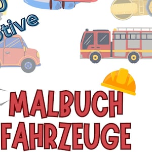 Ausmalbilder für Kinder | Kinder ab 3 Jahren | Ausmalvorlage Fahrzeuge| | Malbuch PDF | Malvorlagen Ausdrucken | Ausmalbilder PDF