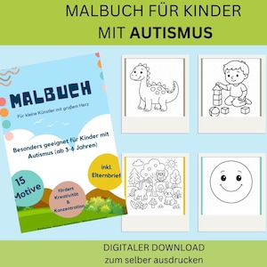 Ausmalbilder für Kinder | geeignet für Autismus Kinder | Ausmalvorlage| Malbuch PDF | Malvorlagen Ausdrucken | Ausmalbilder PDF