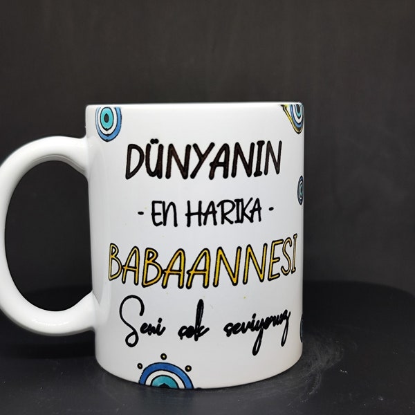 Oma Tasse | Babaanne Tasse | Anneanne Tasse | Dünyanin en iyi | personalisierte Geschenk | Muttertag | türkische Tasse | Geschenk für Sie