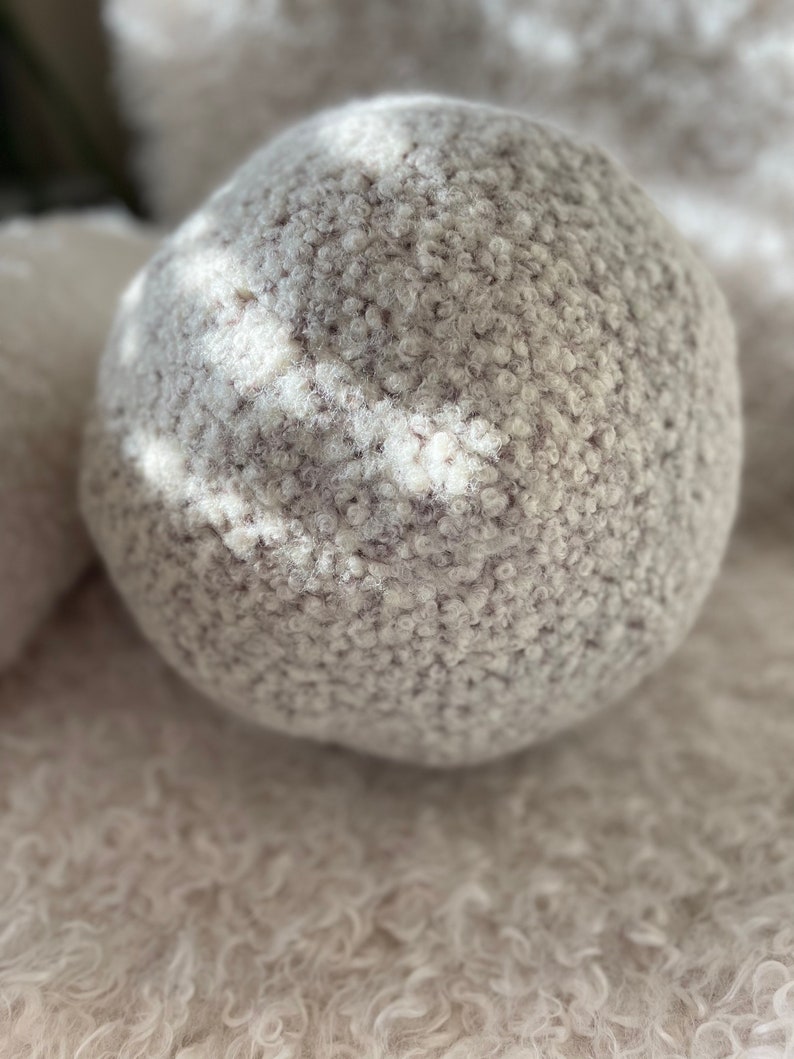 Velvet Ball Pillow Teddy Ball Pillow Lamb Fleece Ball Etsy