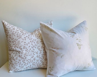 Pillow Combination Set | Floral Pillow Cover | Couch Pillow Set | Neutral Cushions | Cottagecore | Botanical Pillow | Rustic Farmhouse