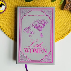Piccole donne, Louisa May Alcott, Classici della cartiera, Libro rosa e grigio, Libro decorativo da esposizione, Edizione speciale, Elegante regalo di lusso per amanti dei libri