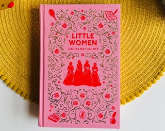 Little Women Book by Louisa May Alcott, Puffin Clothbound Classics, Pink and Red Cover Display, Bookish Bookworm, NEW Gift, Collectable Book