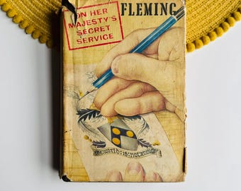 Al servicio secreto de Su Majestad, Ian Fleming, Primera edición, Primera impresión, 1963, Novelas de James Bond 007, Libro de películas raras, Regalo coleccionable