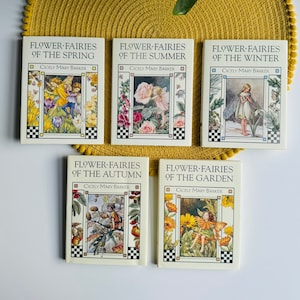 Flower Fairies of the Spring Summer Winter Autumn Garden, Mini Books by Cicely Mary Barker, Vintage Fairy Book, Fairy Lover Collector Gift