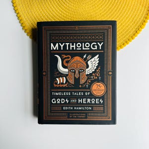 Mythology Book, 75th Anniversary Illustrated Edition, Timeless Tales of Gods and Heroes, Greek Mythology, Roman Mythology, Norse Mythology