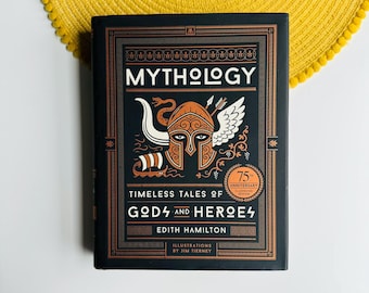 Mythology Book, 75th Anniversary Illustrated Edition, Timeless Tales of Gods and Heroes, Greek Mythology, Roman Mythology, Norse Mythology