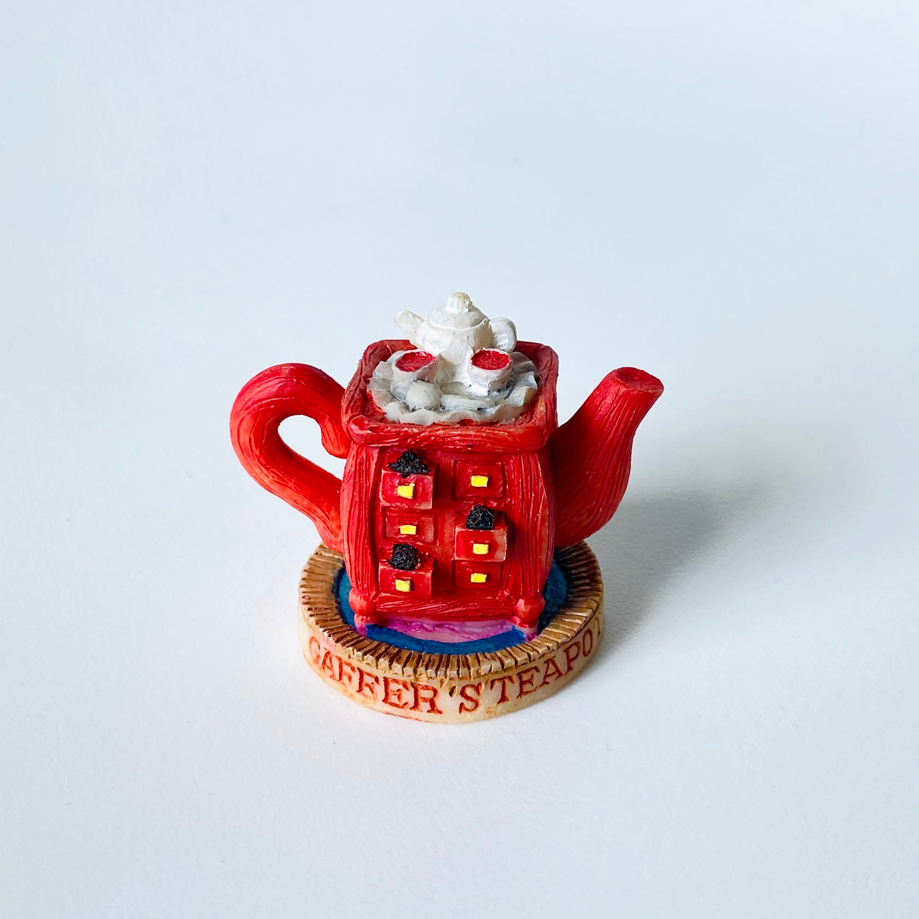 Tetley Tea Vintage Miniature Teapots, Resin Ornament Figure Decorative
