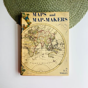 Mapas y cartógrafos de R. V. Tooley, libro de mapas antiguos, libro de mapas antiguos, libro decorativo, mapa del mundo, regalo para papá