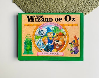 The Wizard of Oz, Vintage Pop Up Book, Vintage Book, Illustrated Retro, Collectable Popup Book, Children Kids Book