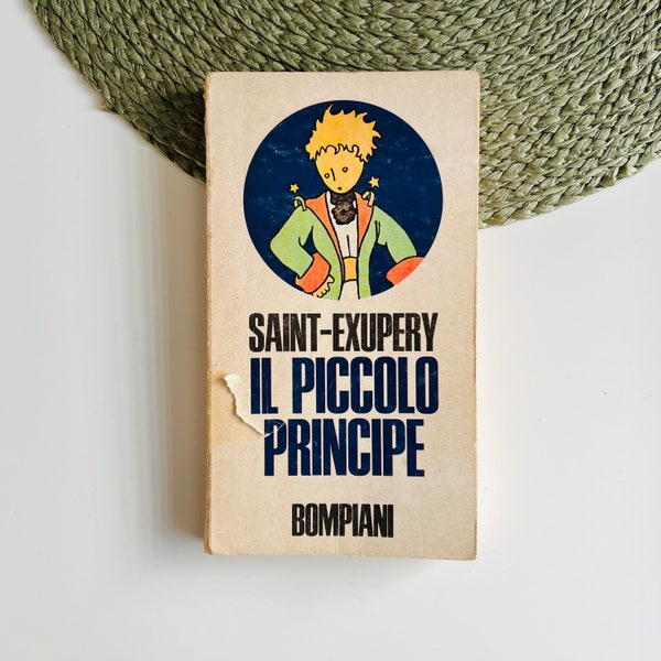 Vintage The Little Prince Book in het Italiaans, Il Piccolo Principe, boek uit de jaren 70, Antoine de Saint-Exupery, Italiaans oefenboek, Petit Prince