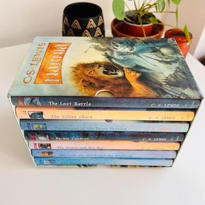 A caixa completa de livros As Crônicas de Nárnia, C. S. Lewis, Sete livros, Conjunto de luxo Ted Smart Box, Leque colecionável de Nárnia, Qualidade de exibição